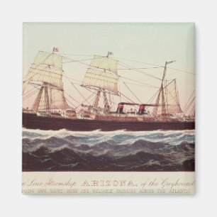 Guion Line Steamship Arizona Magnet