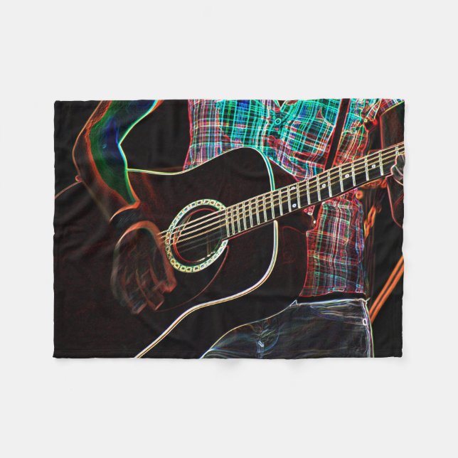 Guitar 1 fbcnm fleece blanket (Front (Horizontal))