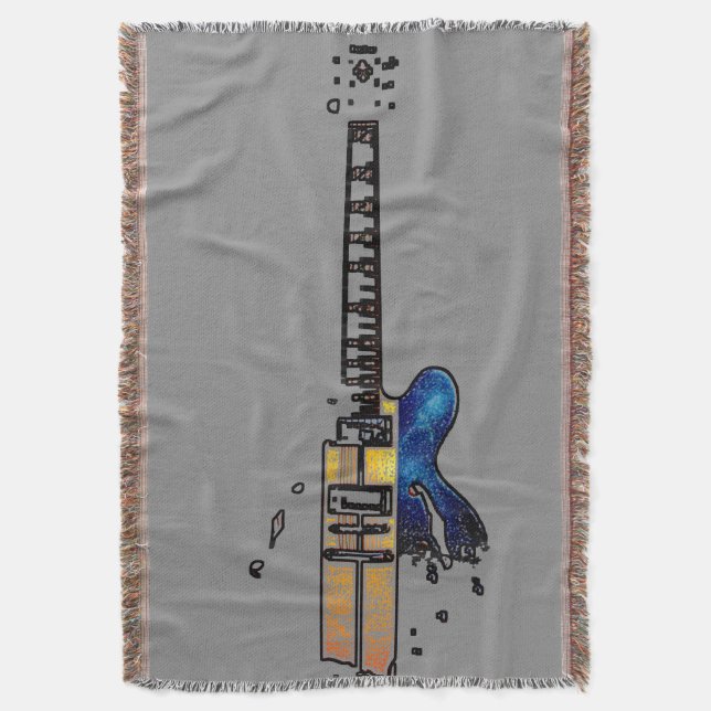 Guitar 4 tba throw blanket (Front Vertical)