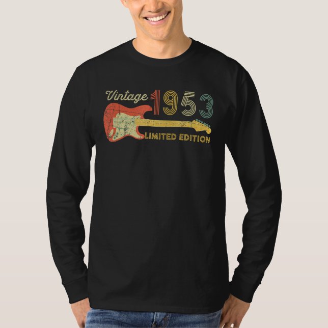 Guitar  70 Year Old  Vintage 1953 T-Shirt (Front)