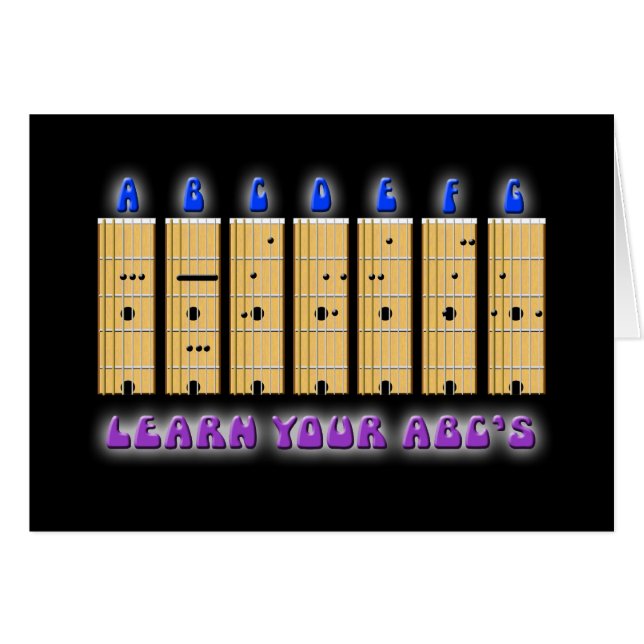 Guitar ABC's Card (Front Horizontal)