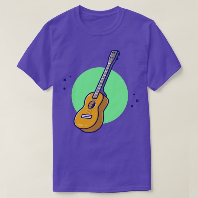Guitar Accoustic Music  T-Shirt (Design Front)