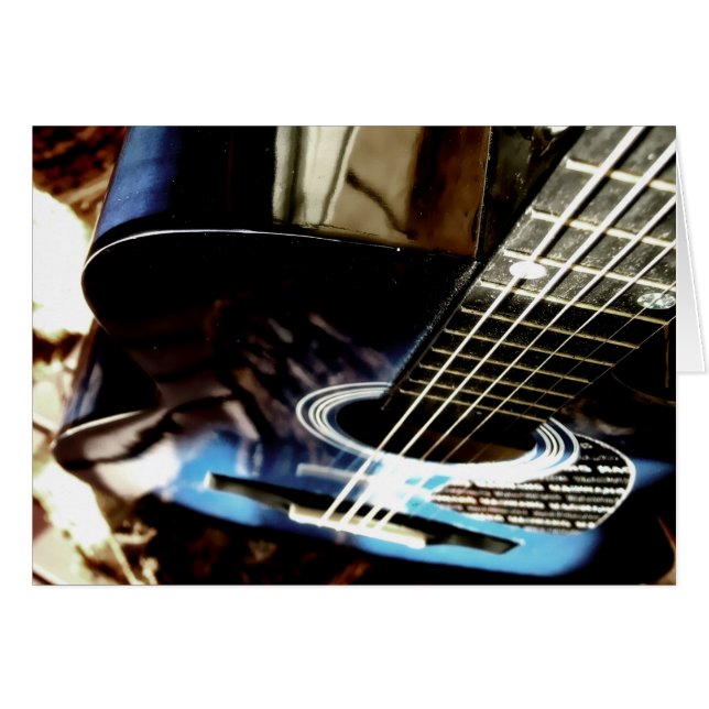 Guitar Acoustic Blues Card (Front Horizontal)