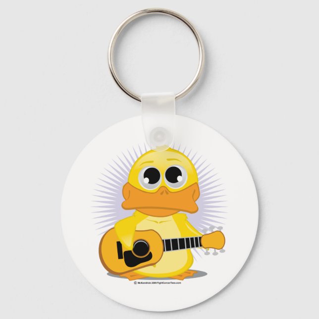 Guitar (Acoustic) Duck Key Ring (Front)
