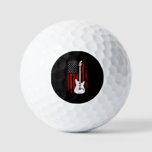 Guitar American US Flag Music Player Electric Guit Golf Balls