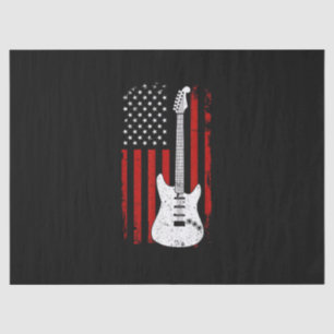 Guitar American US Flag Music Player Electric Guit Tissue Paper