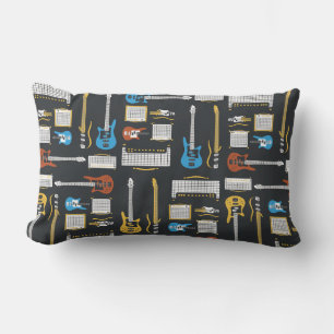 GUITAR AMPLIFIER PATTERN LUMBAR CUSHION