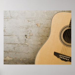 Guitar and Bricks Poster