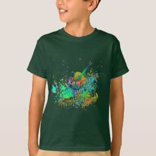 Guitar and chords splatter personalised T-Shirt