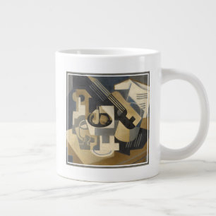 Guitar and Fruit Bowl on a Table, 1918 Large Coffee Mug