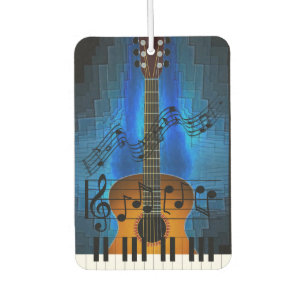 Guitar and Keyboard Music Car Air Freshener