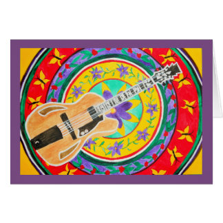 Guitar and Mandala Watercolor