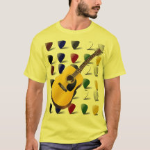 Guitar and picks tee shirt