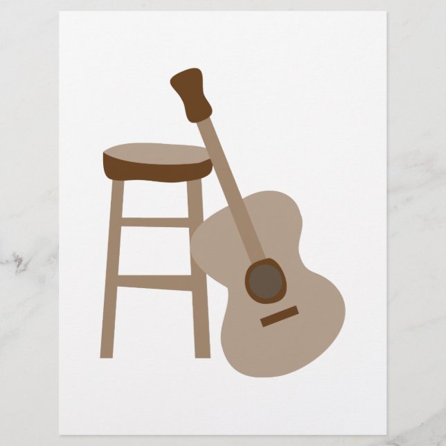 Guitar and Stool (Front)