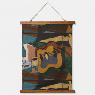 Guitar And Wine Abstract Painting Hanging Tapestry