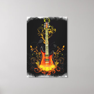 Guitar Art 1A Wrapped Canvas