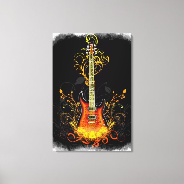 Guitar Art 1A Wrapped Canvas (Front)
