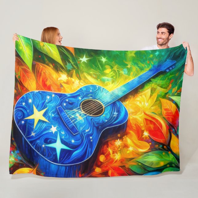 Guitar Art Fleece Blanket (In Situ)