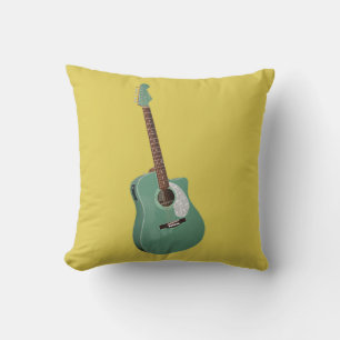Guitar art print cushion