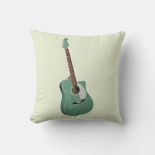 Guitar art print cushion