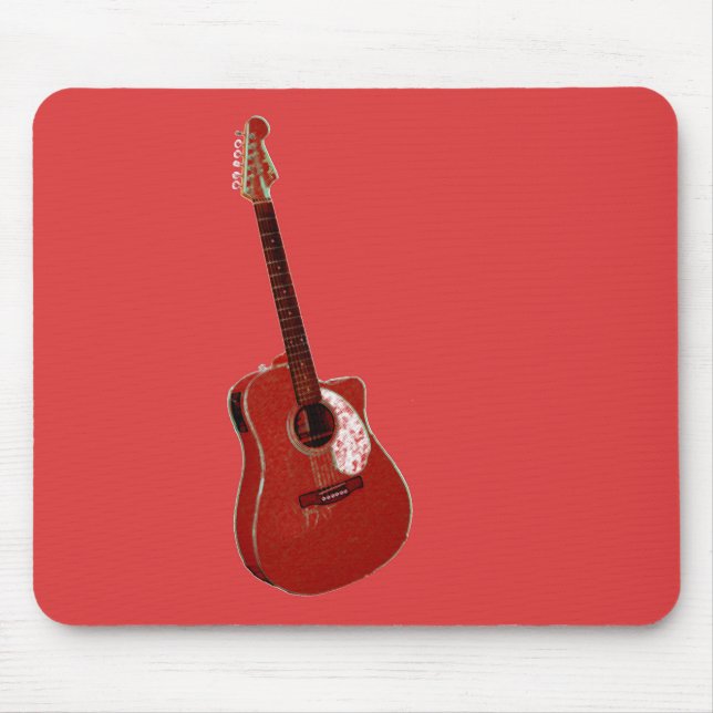 Guitar art print mouse pad (Front)