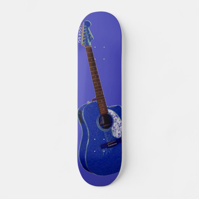 Guitar art print skateboard (Front)