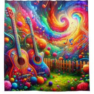 Guitar Art Shower Curtain