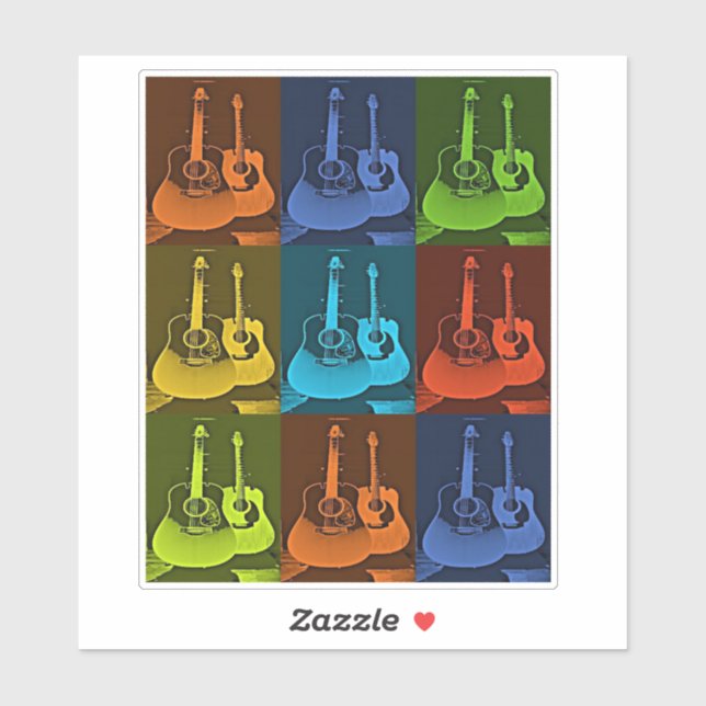 Guitar Art STICKER (Sheet)