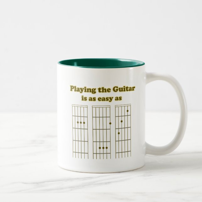 Guitar as Easy as ABC Two-Tone Coffee Mug (Right)