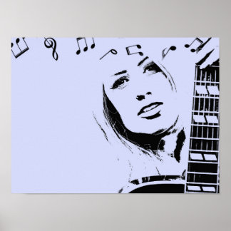 Guitar baby poster