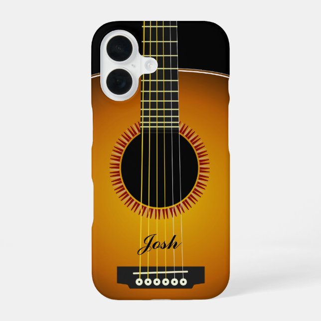 Guitar Background Texture iPhone 16 Case (Back)
