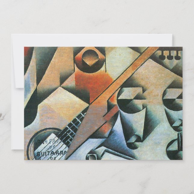 Guitar (Banjo) and Glasses, Juan Gris, Vintage Art (Front)