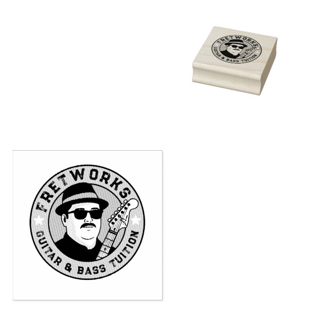Guitar & Bass Tuition - Fret Works    Rubber Stamp (Stamped)