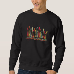 Guitar Best Big Brother Ever Retro Music Father's Sweatshirt