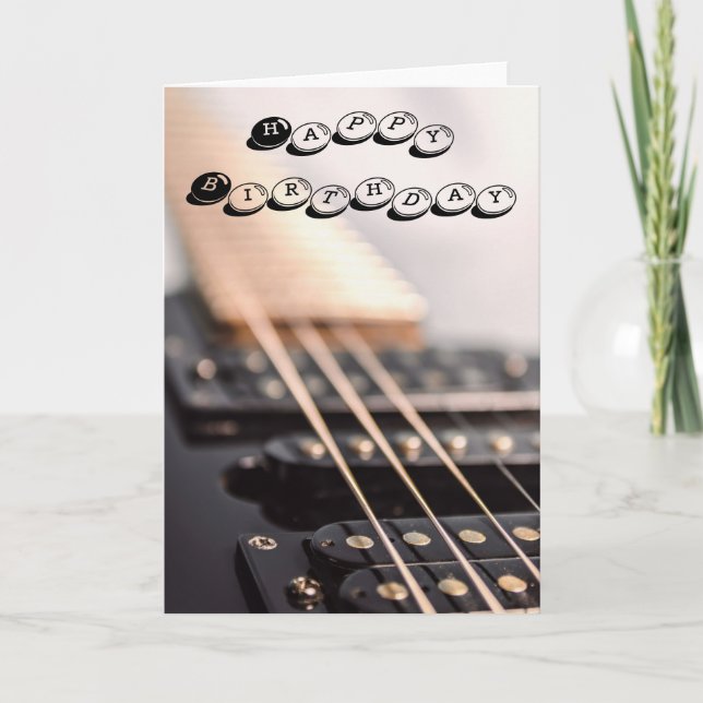 Guitar Birthday Card (Front)