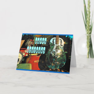 Guitar Birthday Card - Customised