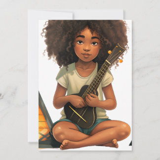 Guitar black girl magic melanin brown skin girls invitation
