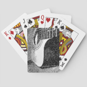 Guitar (black n white) Playing Cards
