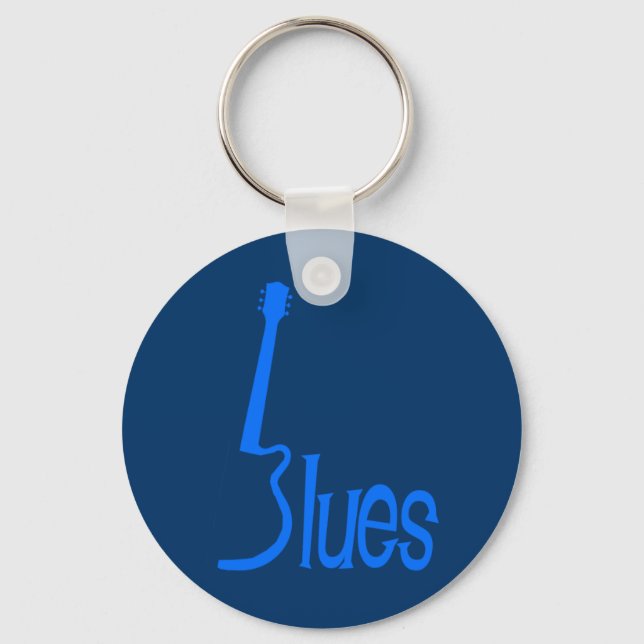 Guitar Blues Key Ring (Front)