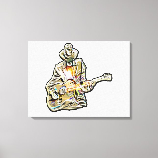 Guitar Blues Mann - Feel it  Canvas Print (Front)