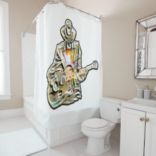 Guitar Blues Mann - Feel it Shower Curtain