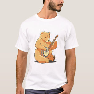 Guitar Brown Bear T-Shirt
