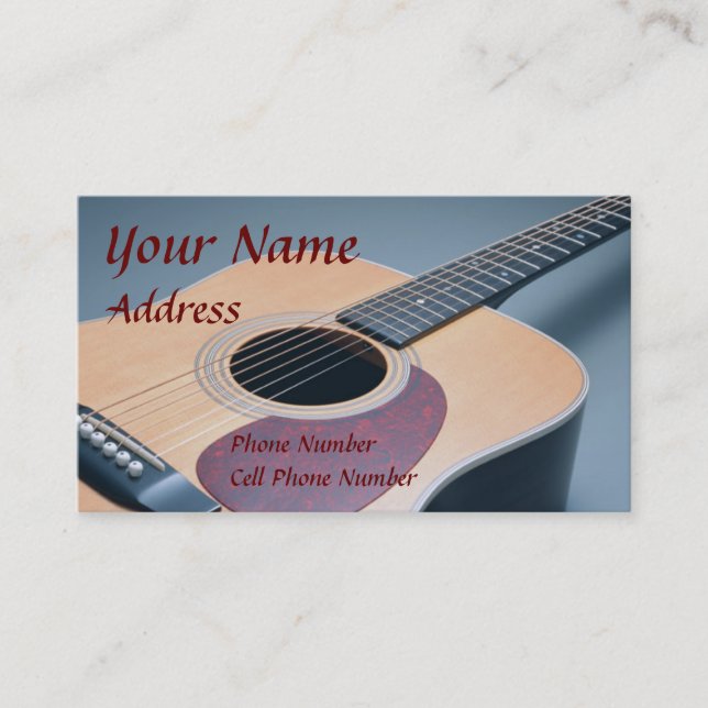 Guitar business card (Front)