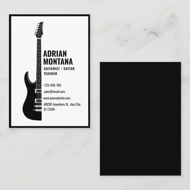 Guitar  business card (Front/Back)