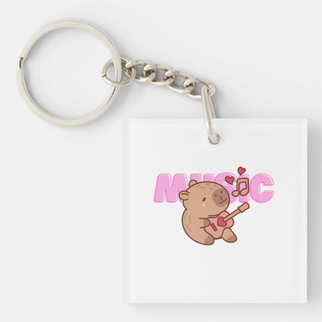 Guitar Capy Charm Key Ring (Front)