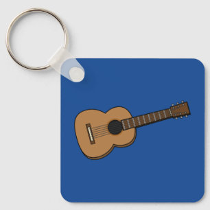 Guitar Cartoon Key Ring