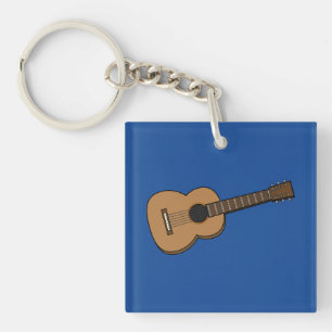 Guitar Cartoon Key Ring