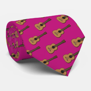Guitar Cartoon Pattern Tie