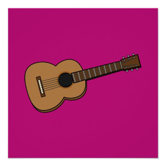 Guitar Cartoon Poster (Front)