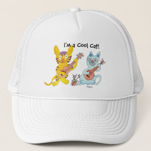 Guitar Cats Trucker Hat (Front)